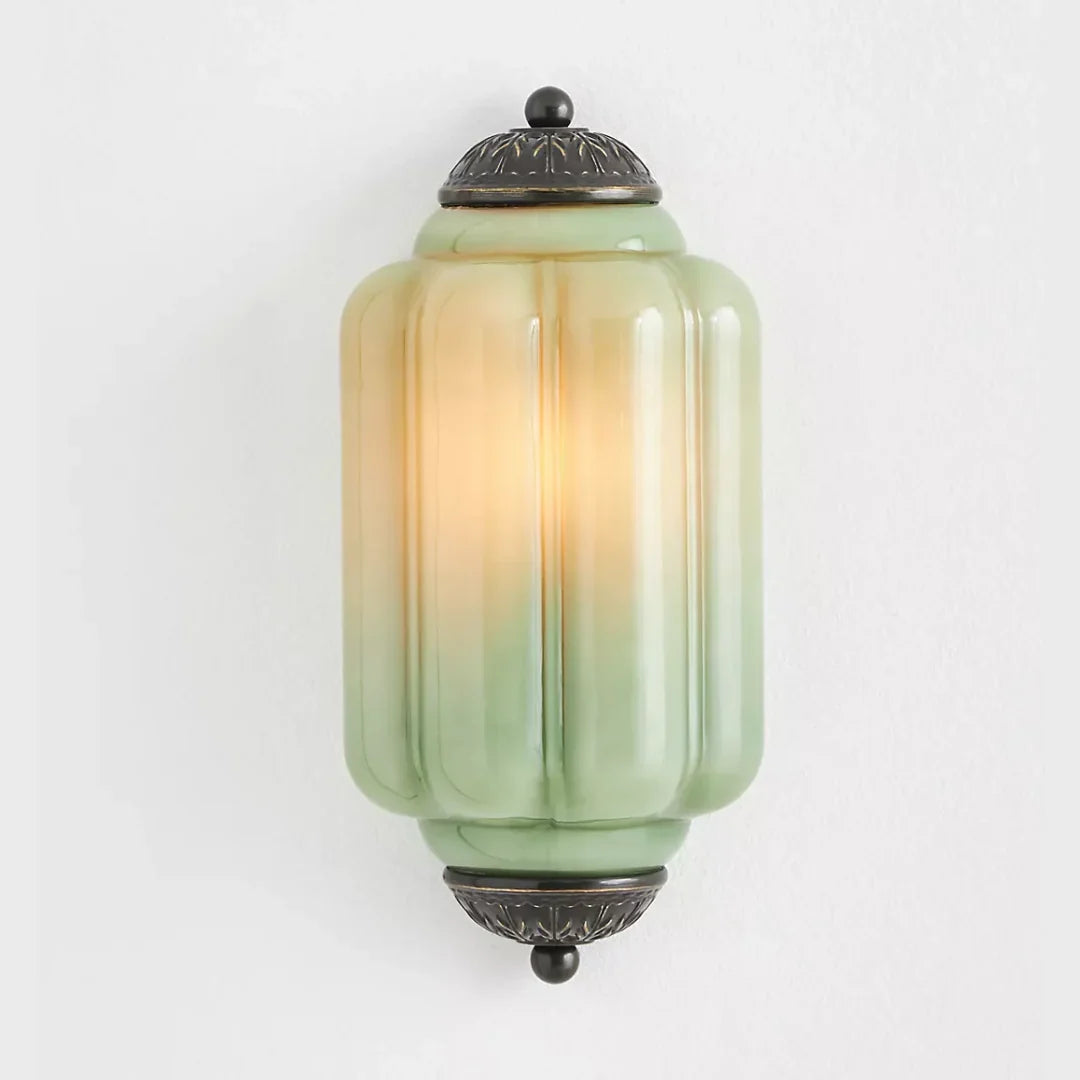 Wall Sconce Milk Glass Shade Antique Brass Finish