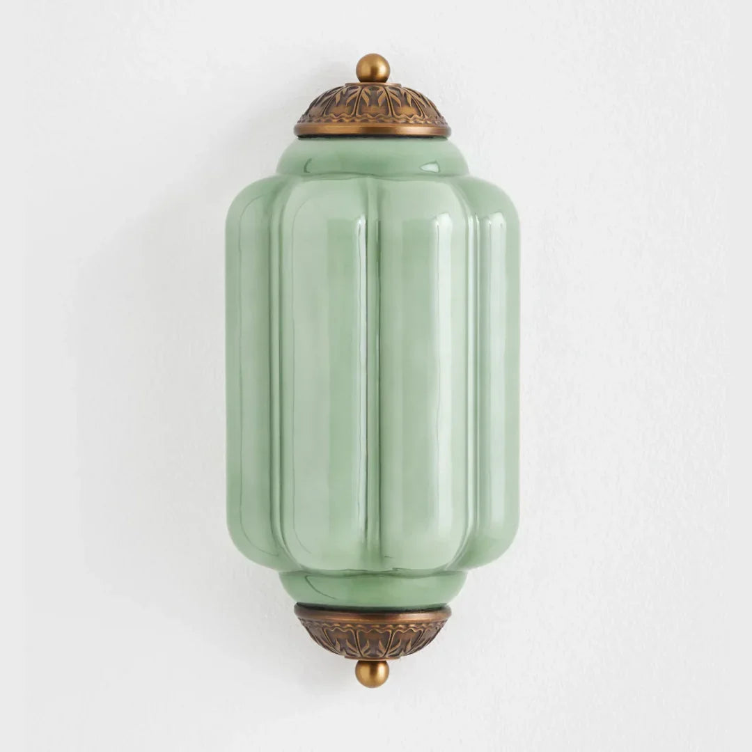 Wall Sconce Milk Glass Shade Antique Brass Finish