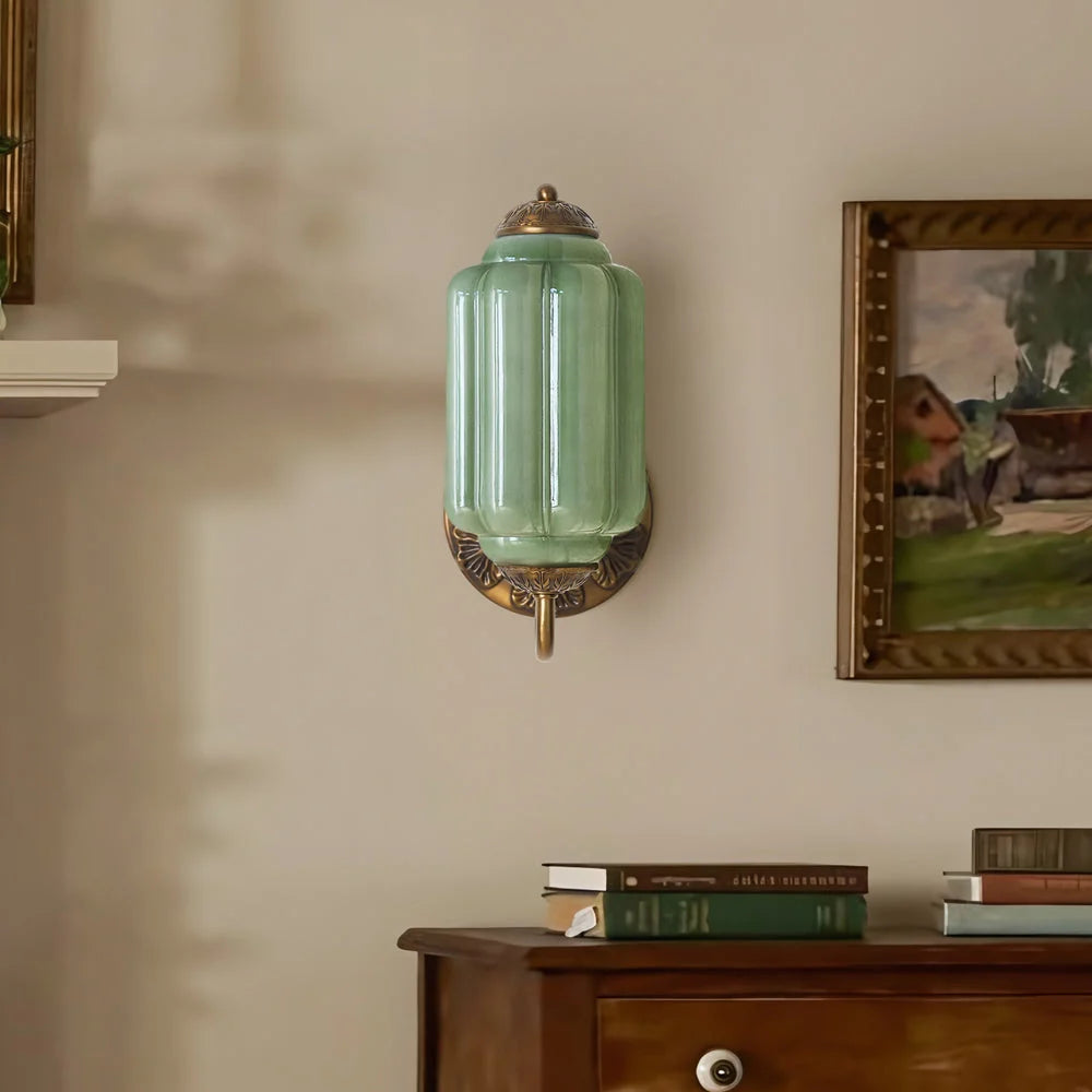 Wall Sconce Milk Glass Shade & Oiled Brass Finish