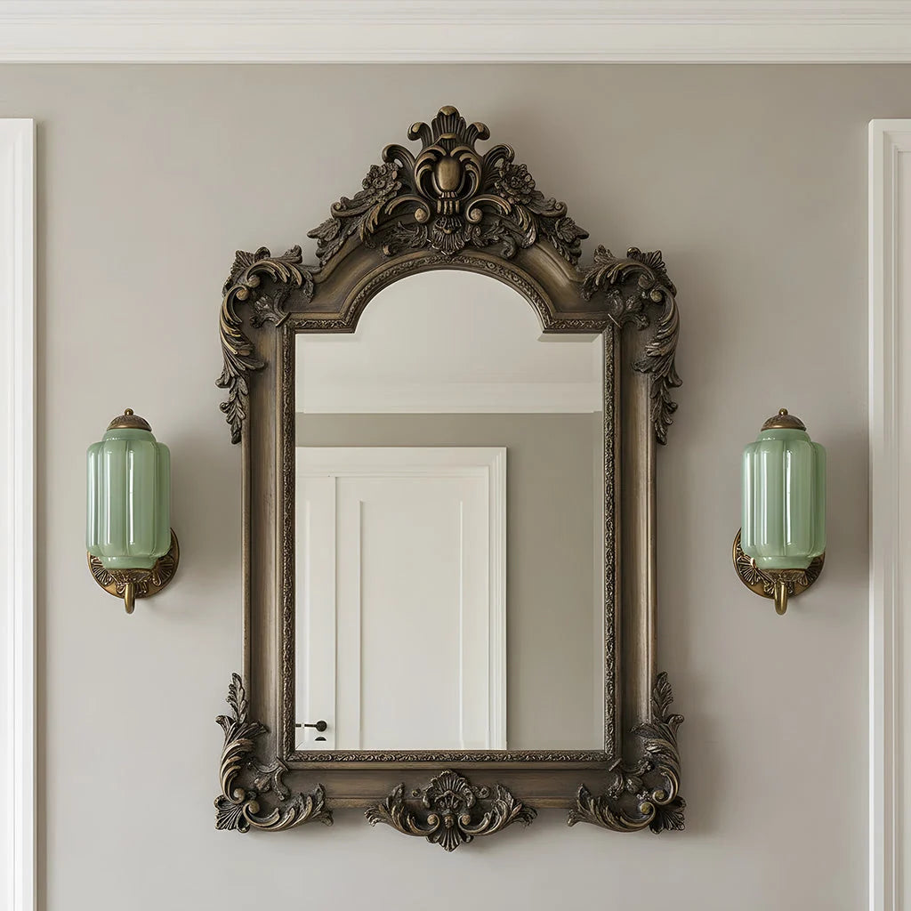 Wall Sconce Milk Glass Shade & Oiled Brass Finish