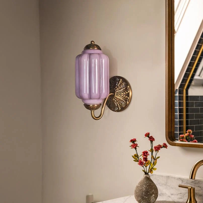 Wall Sconce Milk Glass Shade & Oiled Brass Finish