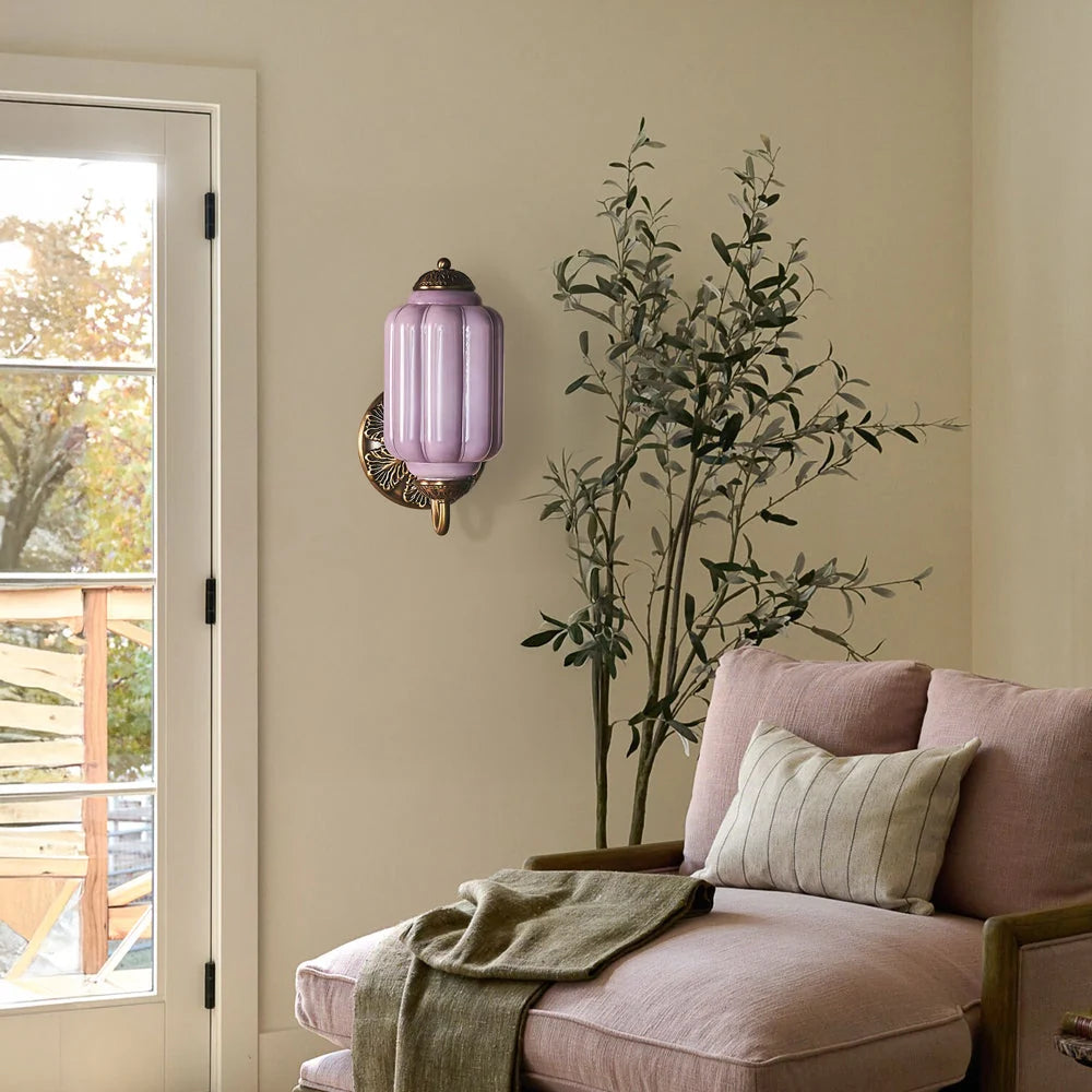 Wall Sconce Milk Glass Shade & Oiled Brass Finish