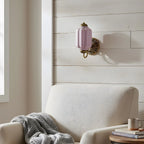 Wall Sconce Milk Glass Shade & Oiled Brass Finish