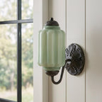 Wall Sconce Milk Glass Shade & Oiled Brass Finish