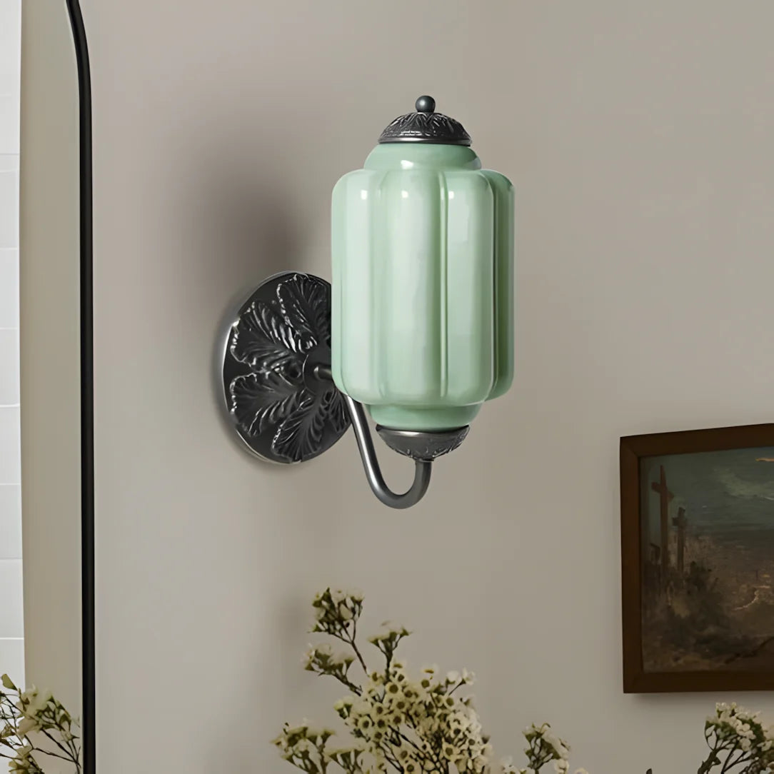 Wall Sconce Milk Glass Shade & Oiled Brass Finish