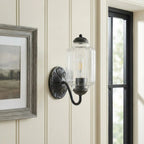 Wall Sconce Milk Glass Shade & Oiled Brass Finish