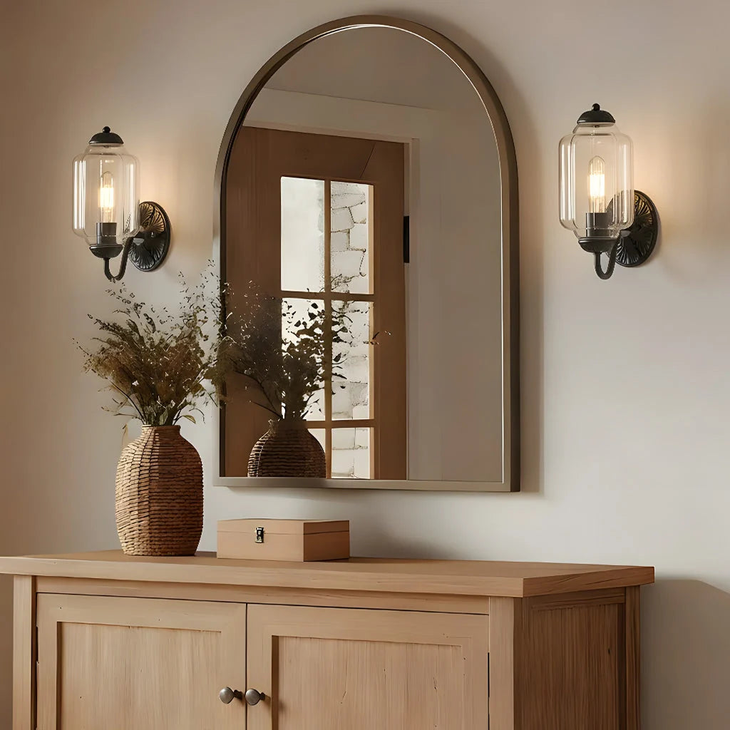 Wall Sconce Milk Glass Shade & Oiled Brass Finish