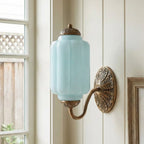 Wall Sconce Milk Glass Shade & Oiled Brass Finish