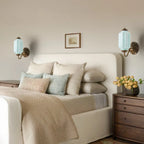 Wall Sconce Milk Glass Shade & Oiled Brass Finish