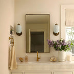 Wall Sconce Milk Glass Shade & Oiled Brass Finish