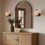 Wall Sconce Milk Glass Shade & Oiled Brass Finish
