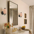 Wall Sconce Milk Glass Shade & Oiled Brass Finish