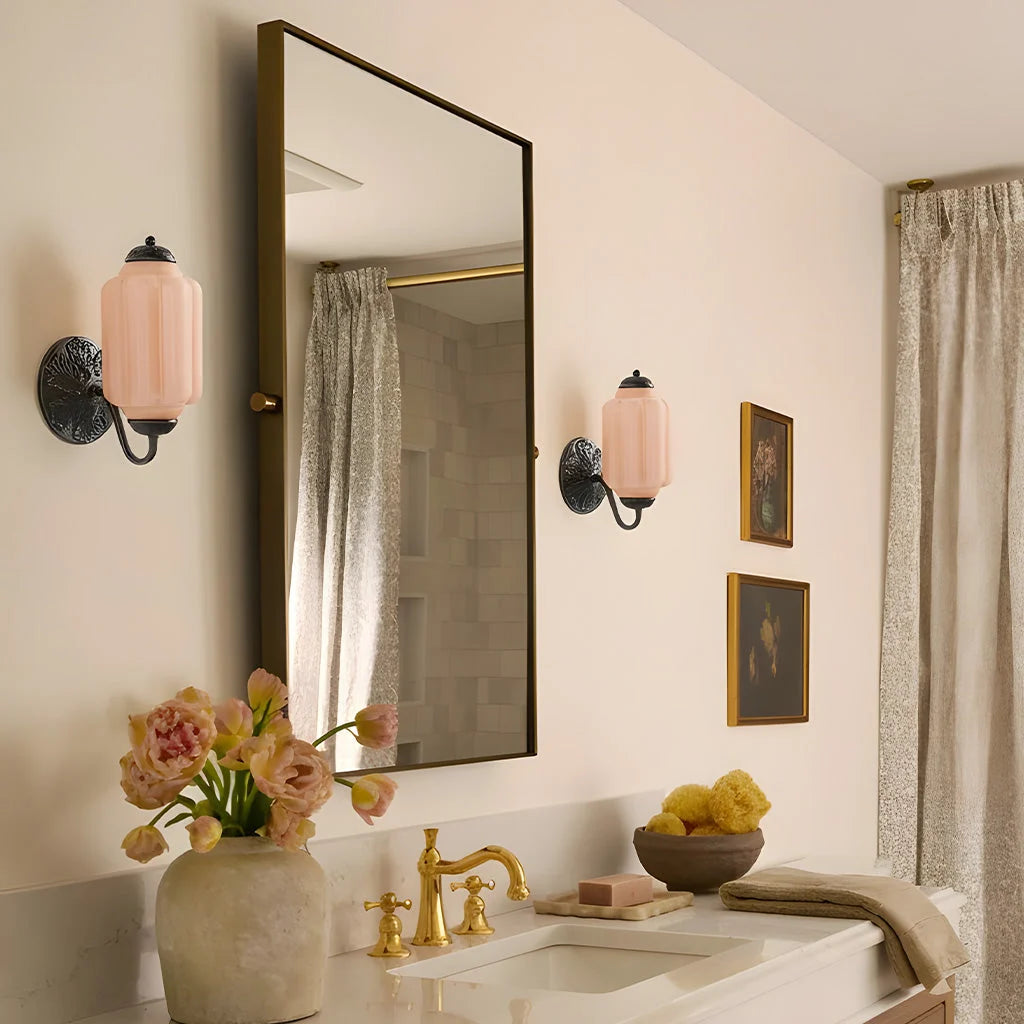Wall Sconce Milk Glass Shade & Oiled Brass Finish