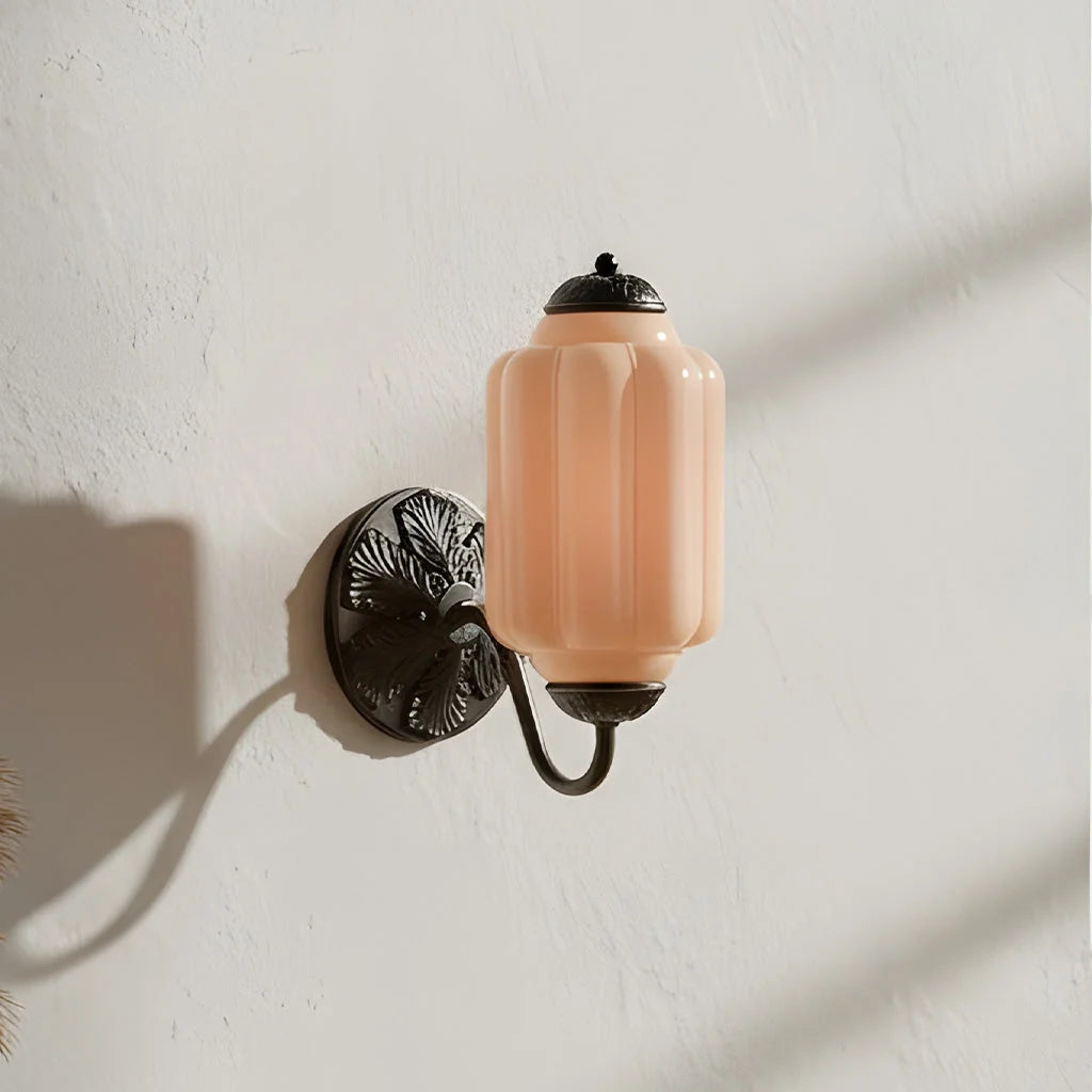 Wall Sconce Milk Glass Shade & Oiled Brass Finish