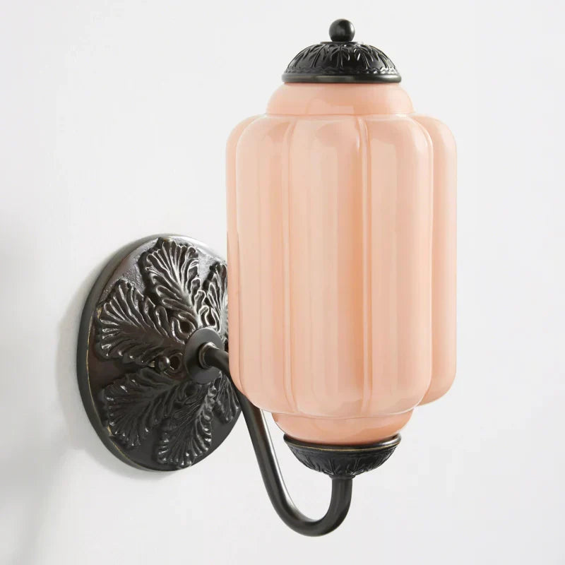 Wall Sconce Milk Glass Shade & Oiled Brass Finish