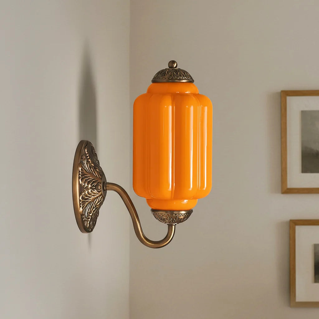 Wall Sconce Milk Glass Shade & Oiled Brass Finish