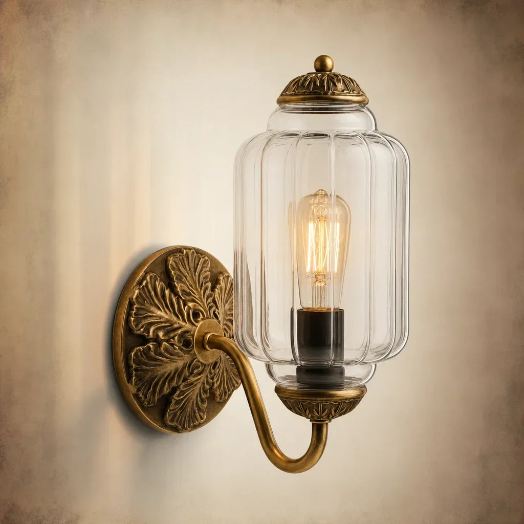 Wall Sconce Milk Glass Shade & Oiled Brass Finish