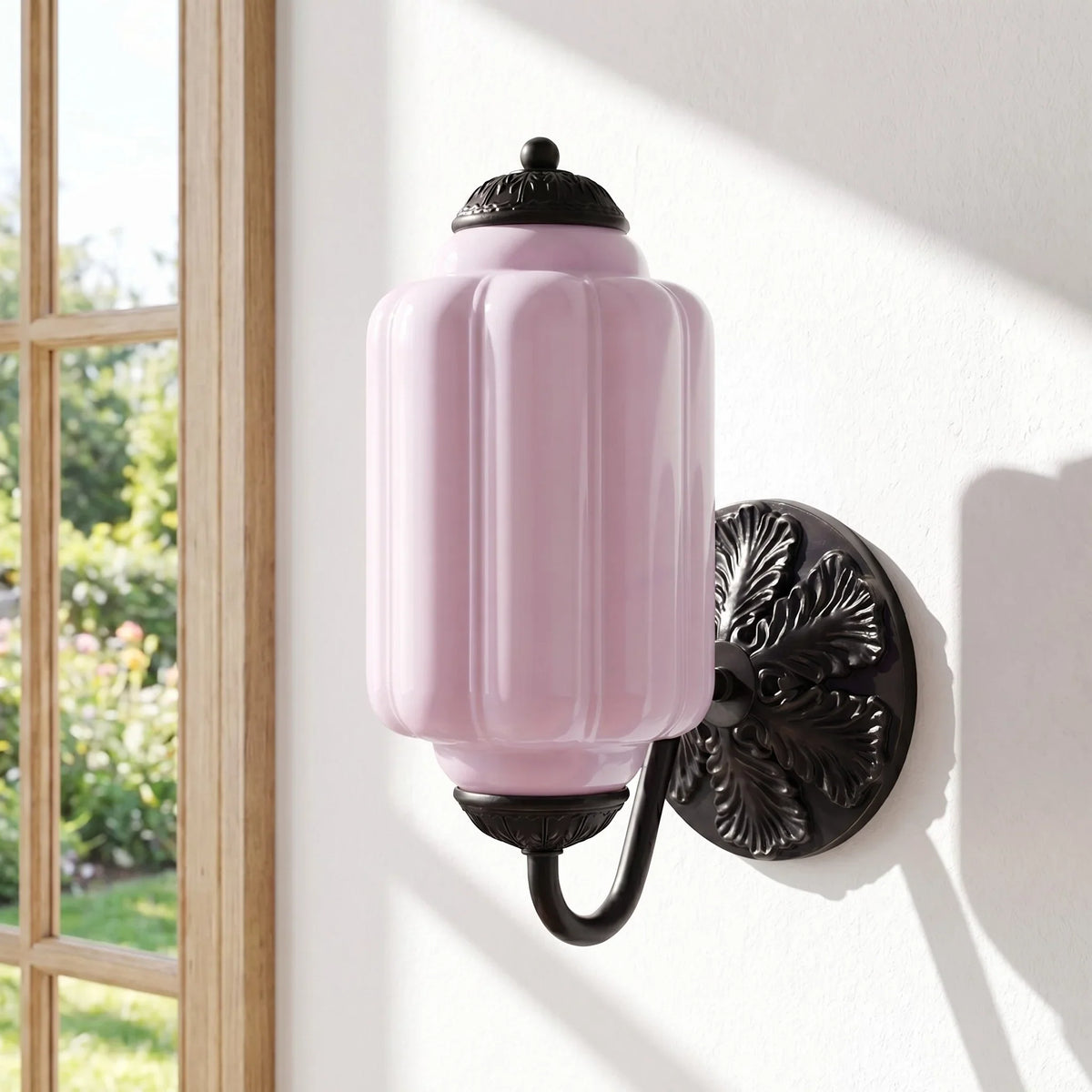 Wall Sconce Milk Glass Shade & Oiled Brass Finish
