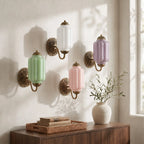 Wall Sconce Milk Glass Shade & Oiled Brass Finish