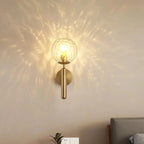 Wall Sconce Minimalist Globe Frosted or Rippled Glass