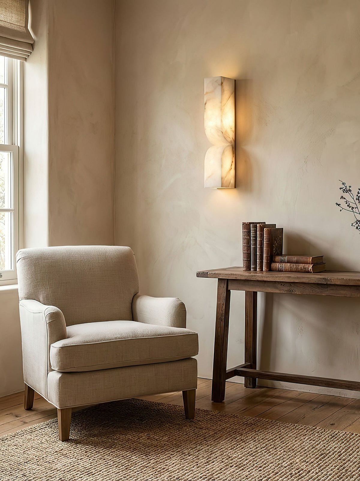 Wall Sconce Natural Alabaster Integrated LED