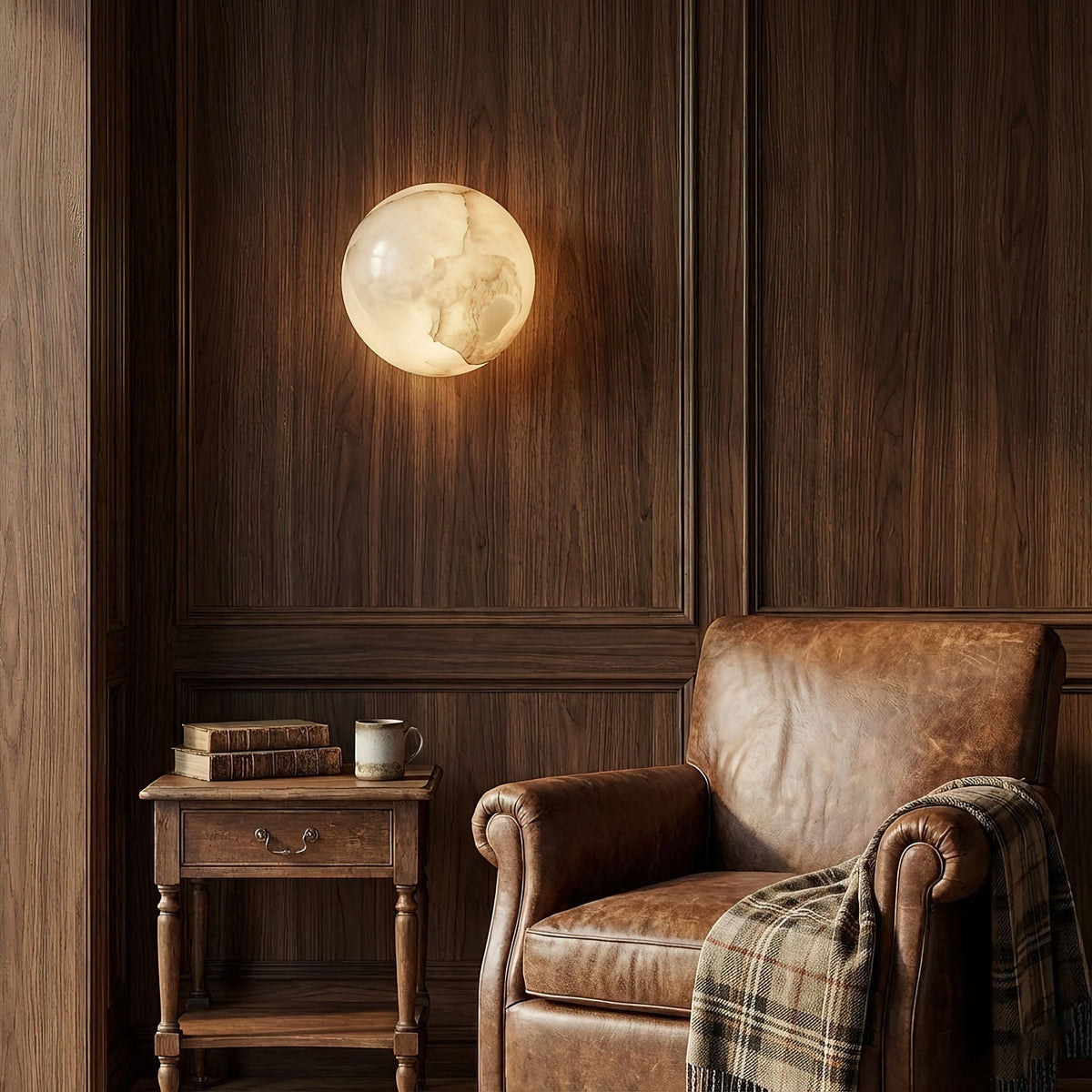 Wall Sconce Natural Alabaster Soft Warm Glow