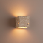 Wall Sconce Natural Travertine Up-And-Down Indoor & Outdoor