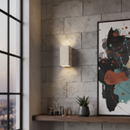 Wall Sconce Natural Travertine Up-And-Down Indoor & Outdoor