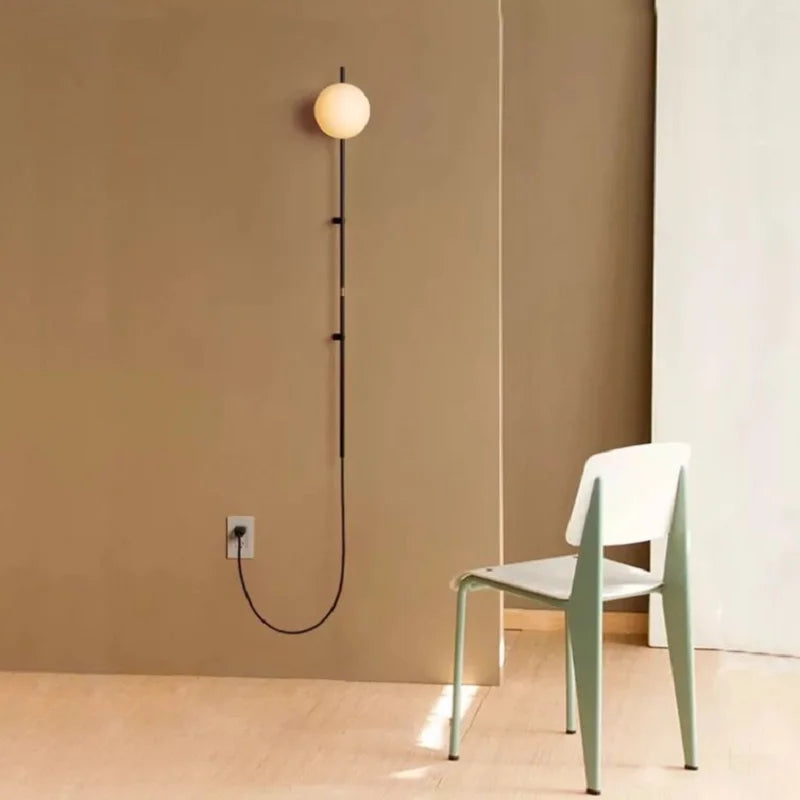 Wall Sconce Plug-In Scandinavian Minimalist Reading Light