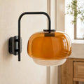 Wall Sconce Round Hand-Blown Double Glass LED