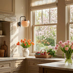 Wall Sconce Round Hand-Blown Double Glass LED