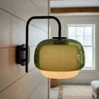 Wall Sconce Round Hand-Blown Double Glass LED