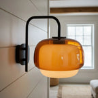 Wall Sconce Round Hand-Blown Double Glass LED