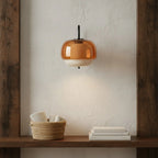 Wall Sconce Round Hand-Blown Double Glass LED