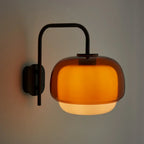 Wall Sconce Round Hand-Blown Double Glass LED