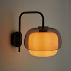 Wall Sconce Round Hand-Blown Double Glass LED