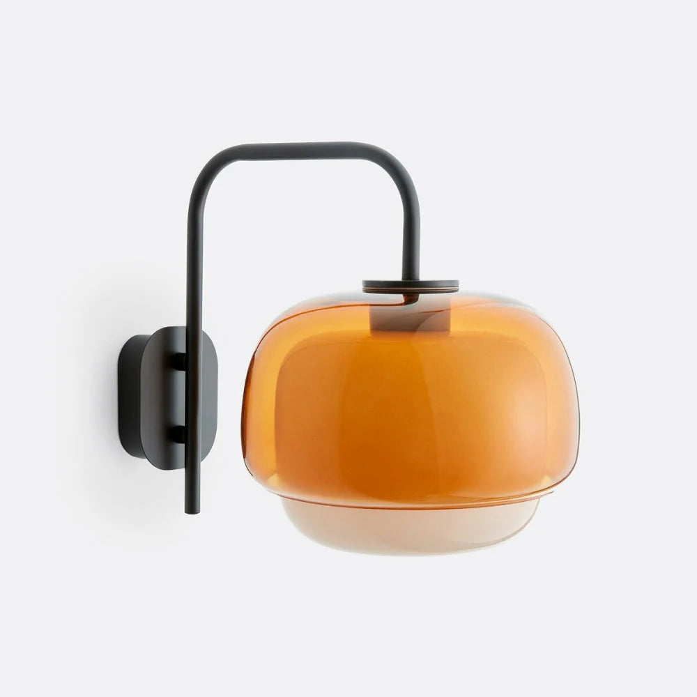 Wall Sconce Round Hand-Blown Double Glass LED