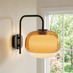Wall Sconce Round Hand-Blown Double Glass LED