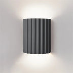 Wall Sconce Sculptural Ribbed Resin Up & Down Light
