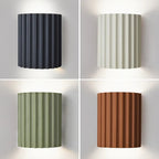 Wall Sconce Sculptural Ribbed Resin Up & Down Light