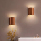 Wall Sconce Sculptural Ribbed Resin Up & Down Light