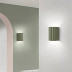 Wall Sconce Sculptural Ribbed Resin Up & Down Light
