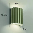 Wall Sconce Sculptural Ribbed Resin Up & Down Light