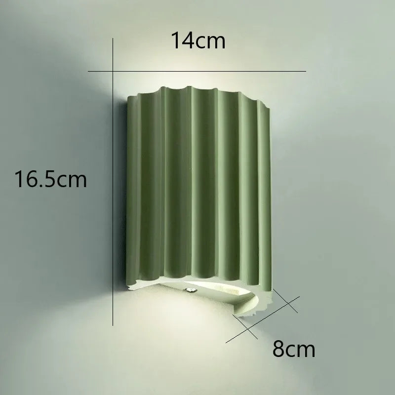 Wall Sconce Sculptural Ribbed Resin Up & Down Light