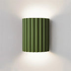 Wall Sconce Sculptural Ribbed Resin Up & Down Light
