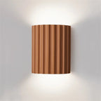 Wall Sconce Sculptural Ribbed Resin Up & Down Light