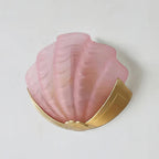 Wall Sconce Seashell Textured Glass Brass Finish