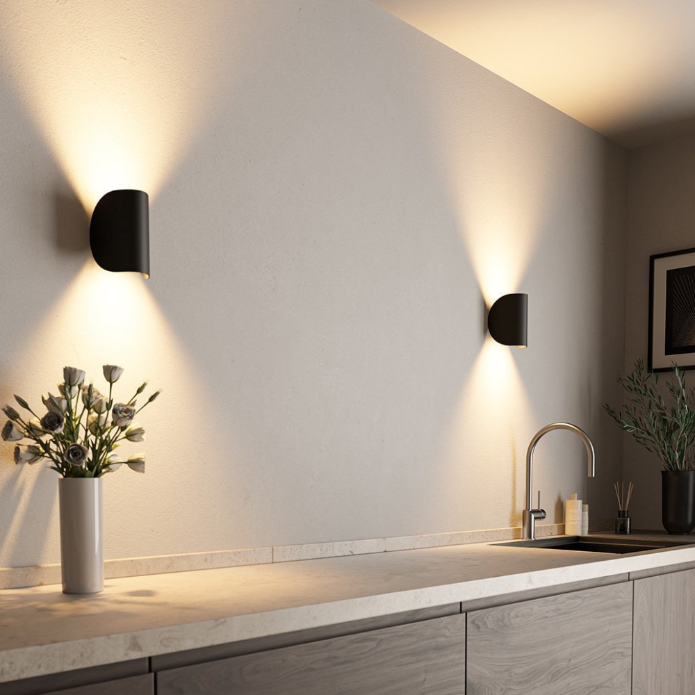 Wall Sconce Semi-Circle Dual-Directional Adjustable Optics