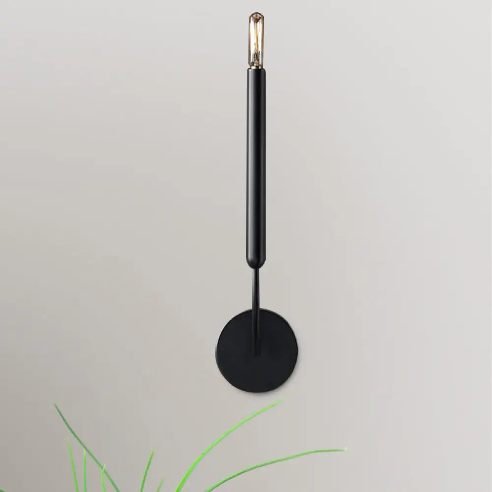 Wall Sconce Slim Tube Brass & Black Finish