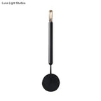 Wall Sconce Slim Tube Brass & Black Finish